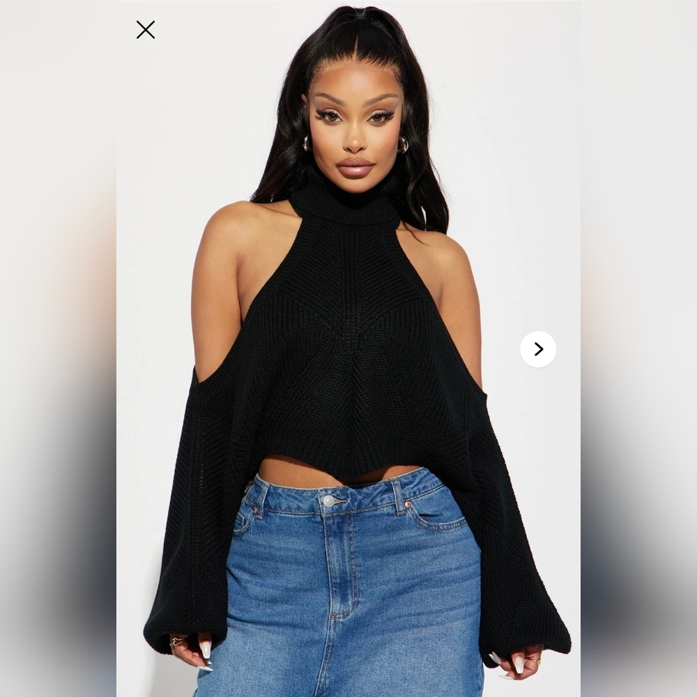 Fashion Nova Cold Shoulder Sweater